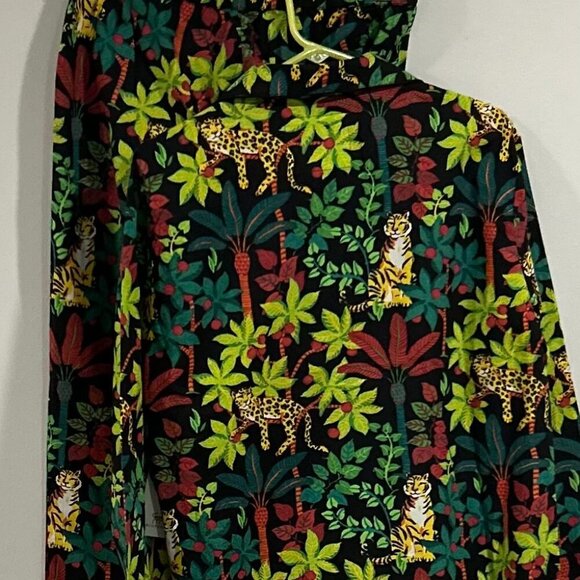 PrintFresh Big Cat Energy Long Sleep Set Pajamas Queen Of The Jungle Boho S Cats - Picture 8 of 8